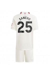 Manchester United Jadon Sancho #25 Babytruitje 3e tenue Kind 2023-24 Korte Mouw (+ Korte broeken)